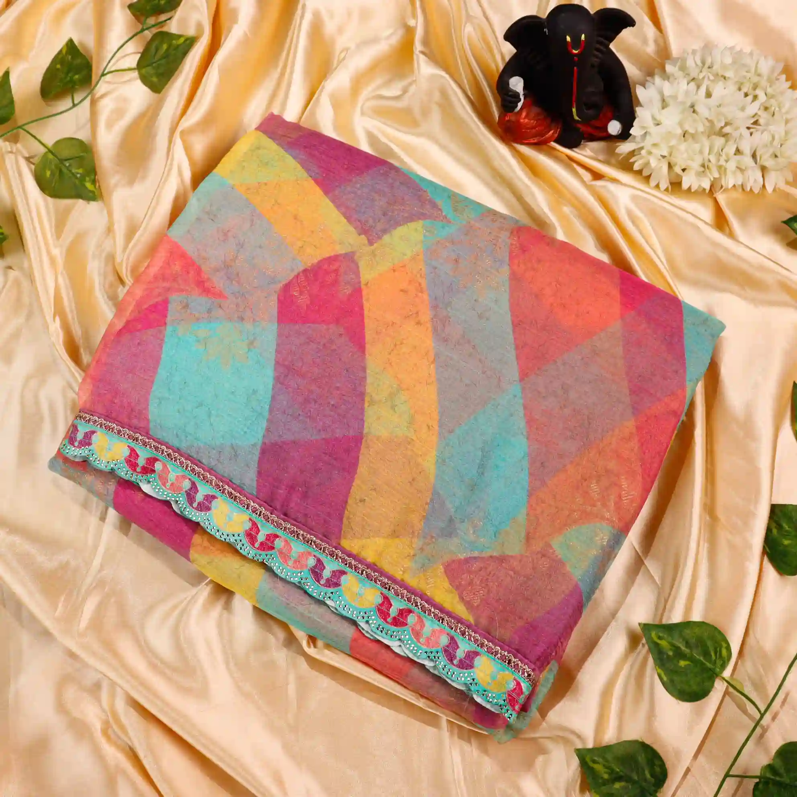 Ocean Crush Multi Colour Saree