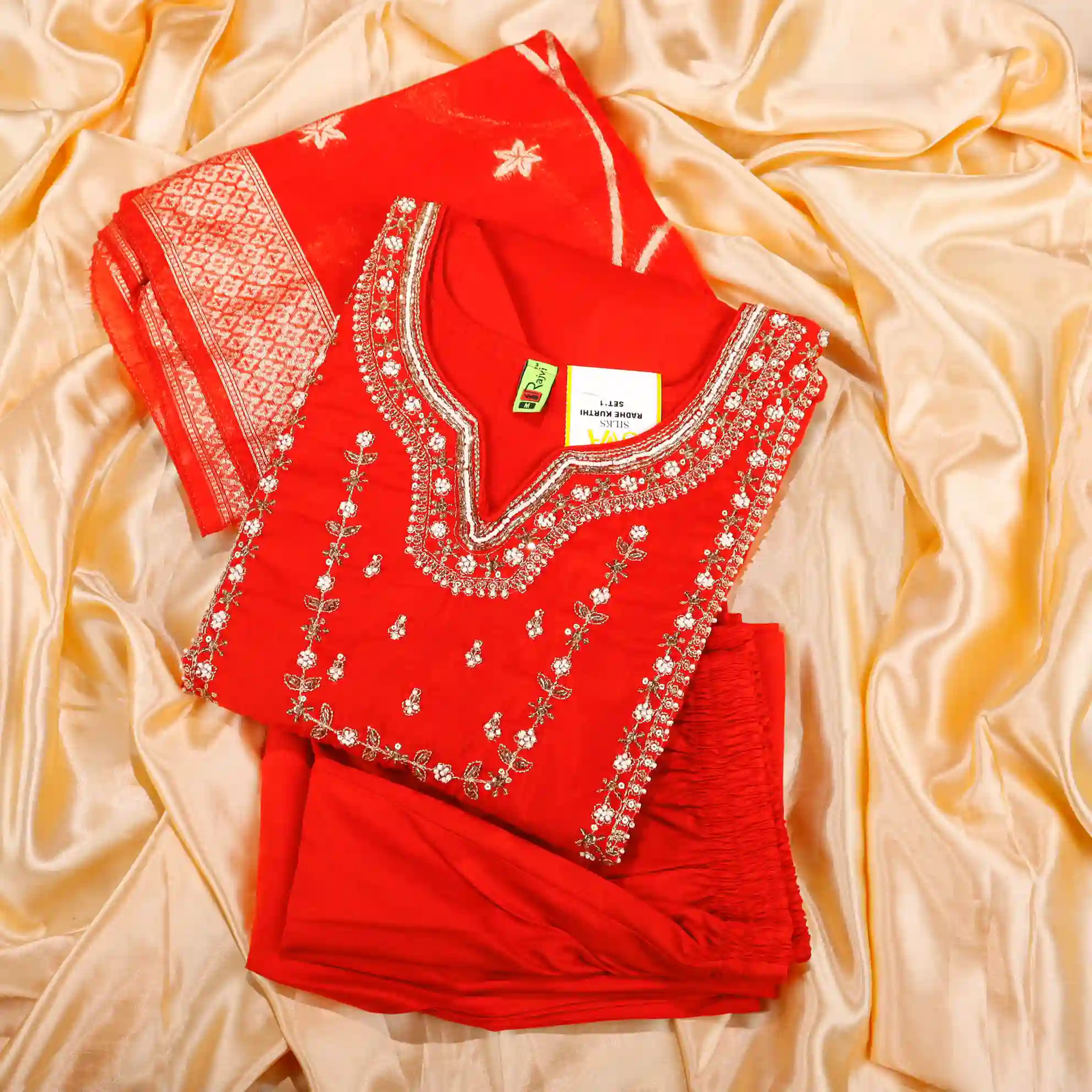 Tissue Kurti Set