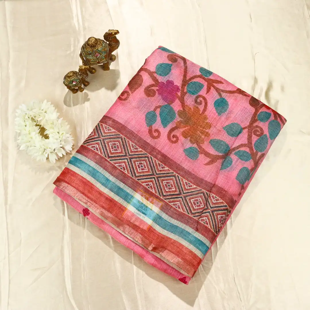 Tissue Linen Saree